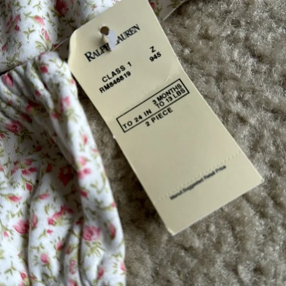 Ralph Lauren girls floral collared dress with matching bloomers NWT - Picture 5 of 9
